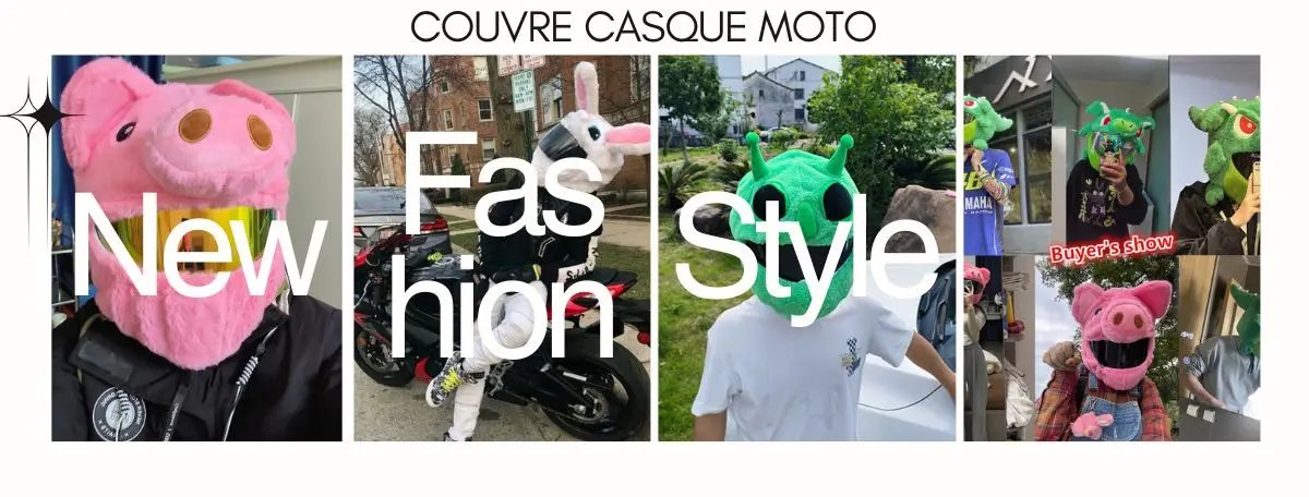 FunnyRiders Housse Casque Moto Amusante - Couvre-Casque Intégral Amusant &  Mignon - Accessoires Moto, Protection Contre Poussière, Bosses, Rayures 