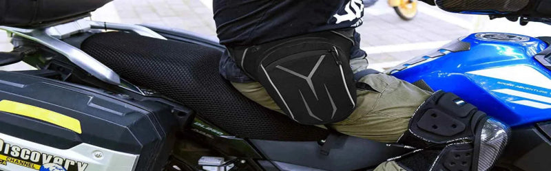 Sacoche de jambe en cuir véritable faite pour la moto