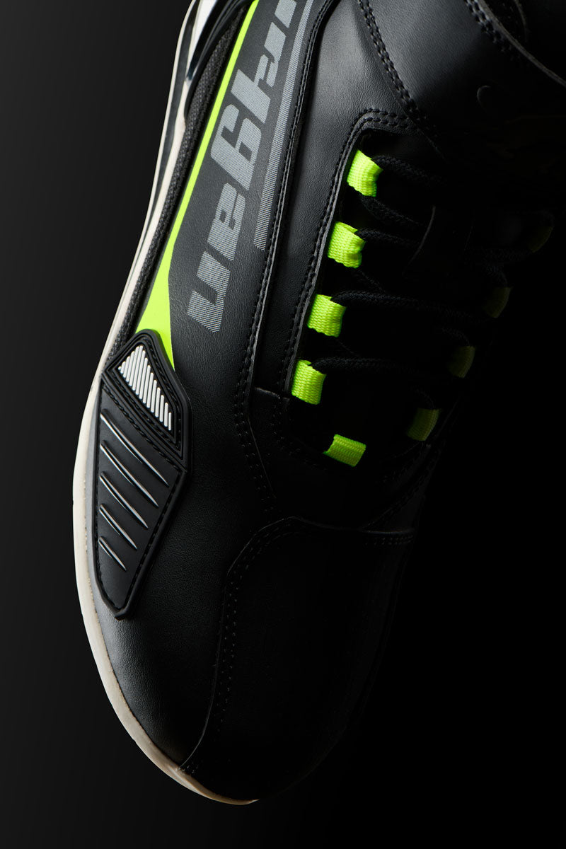 Chaussures Moto Homme Étanches | Furygan™ V5 D3O® WP Noir Jaune Fluo — détail