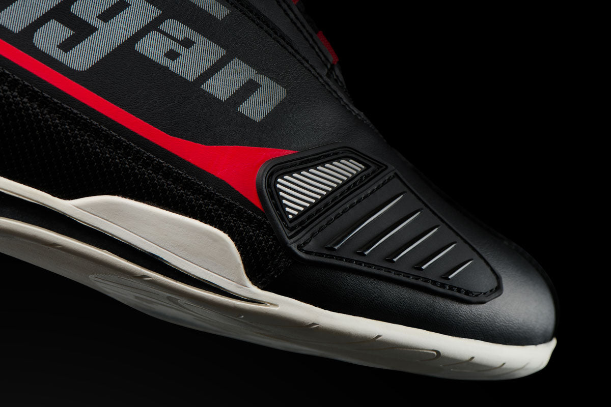 Chaussures Moto Homme Étanches | Furygan™ V5 D3O® WP Noir Blanc Rouge — détail