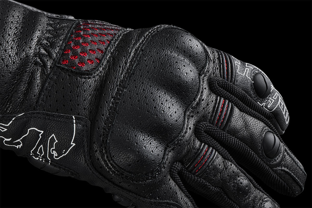 Gants Moto Furygan TD AIR Noir - Rouge - Blanc — Certifié CE - LE PRATIQUE DU MOTARD