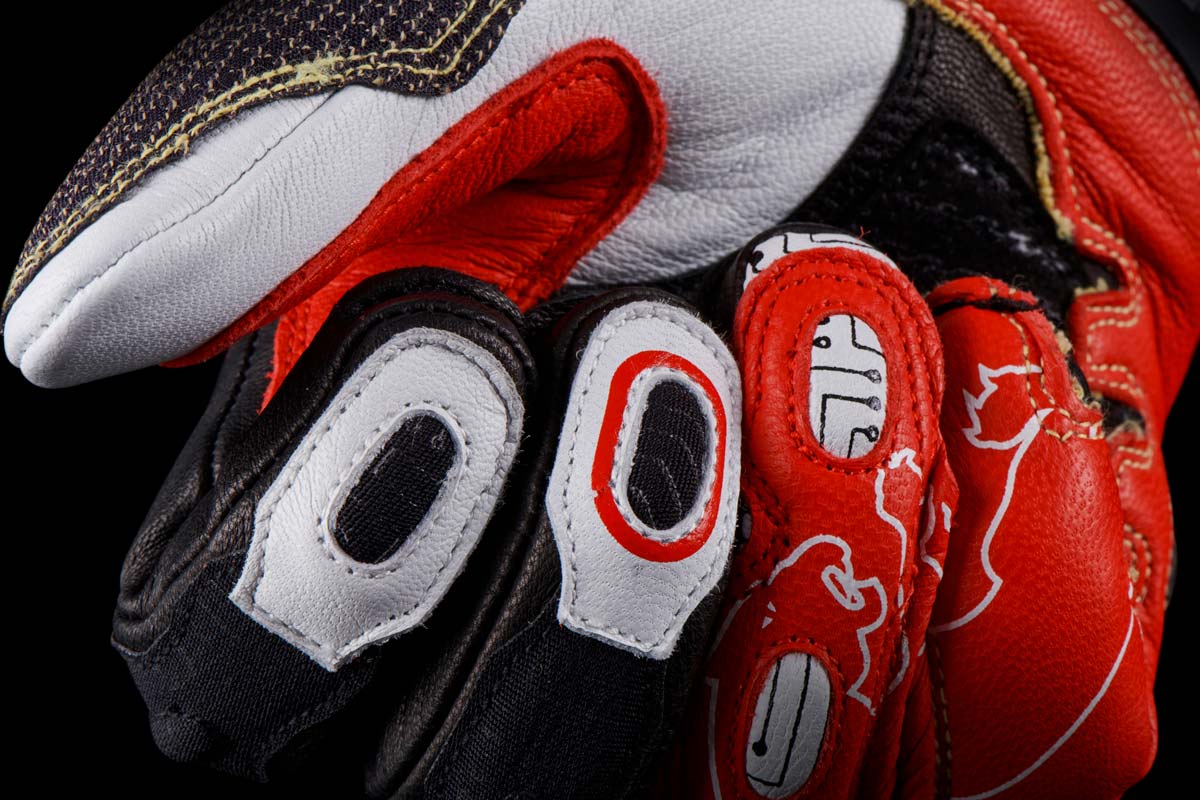 Gants Moto Furygan STYG20 X KEVLAR® Noir - Blanc - Rouge — Certifié CE - LE PRATIQUE DU MOTARD