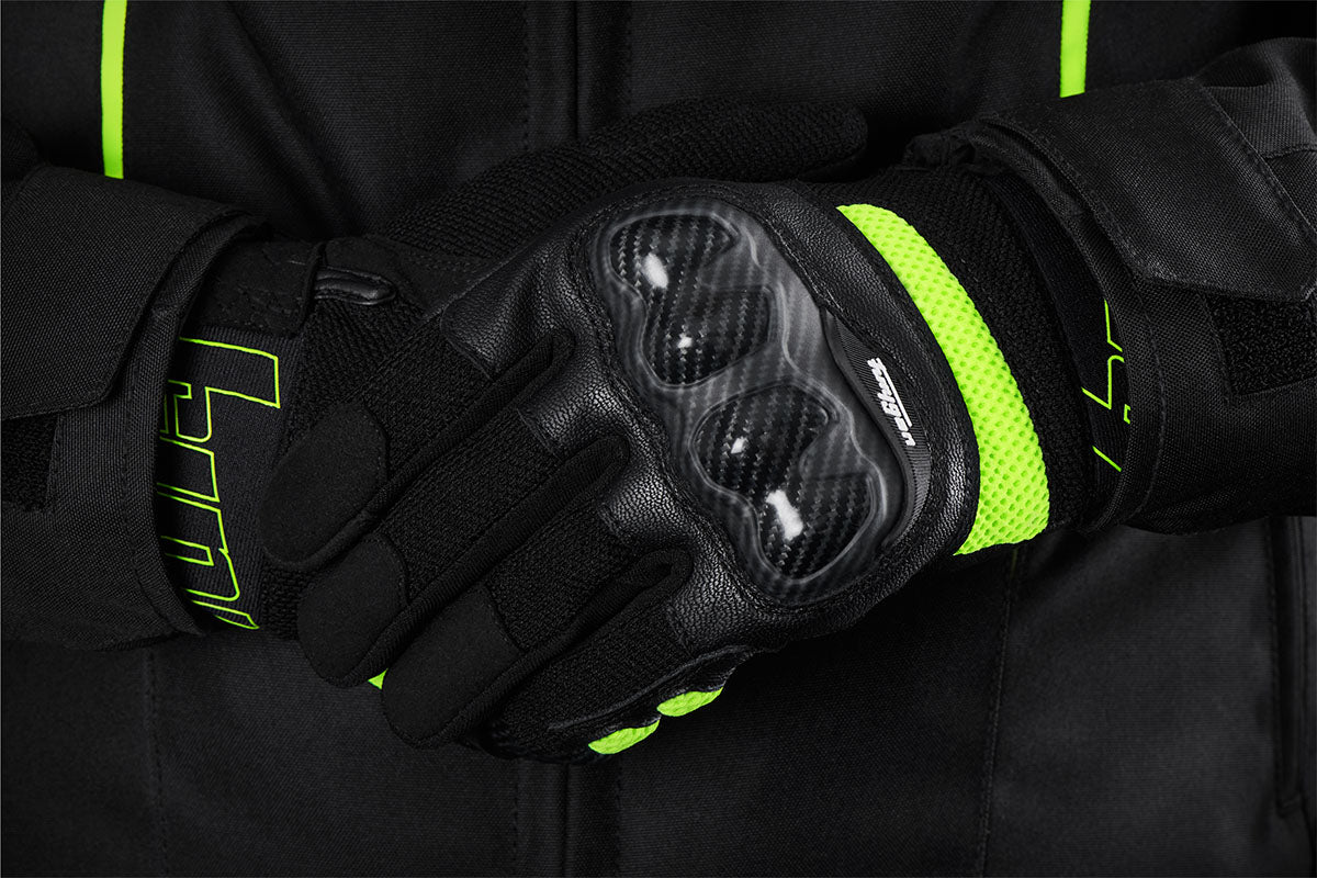Gants Moto Furygan GALAX EVO Noir - Jaune stab — Certifié CE - LE PRATIQUE DU MOTARD