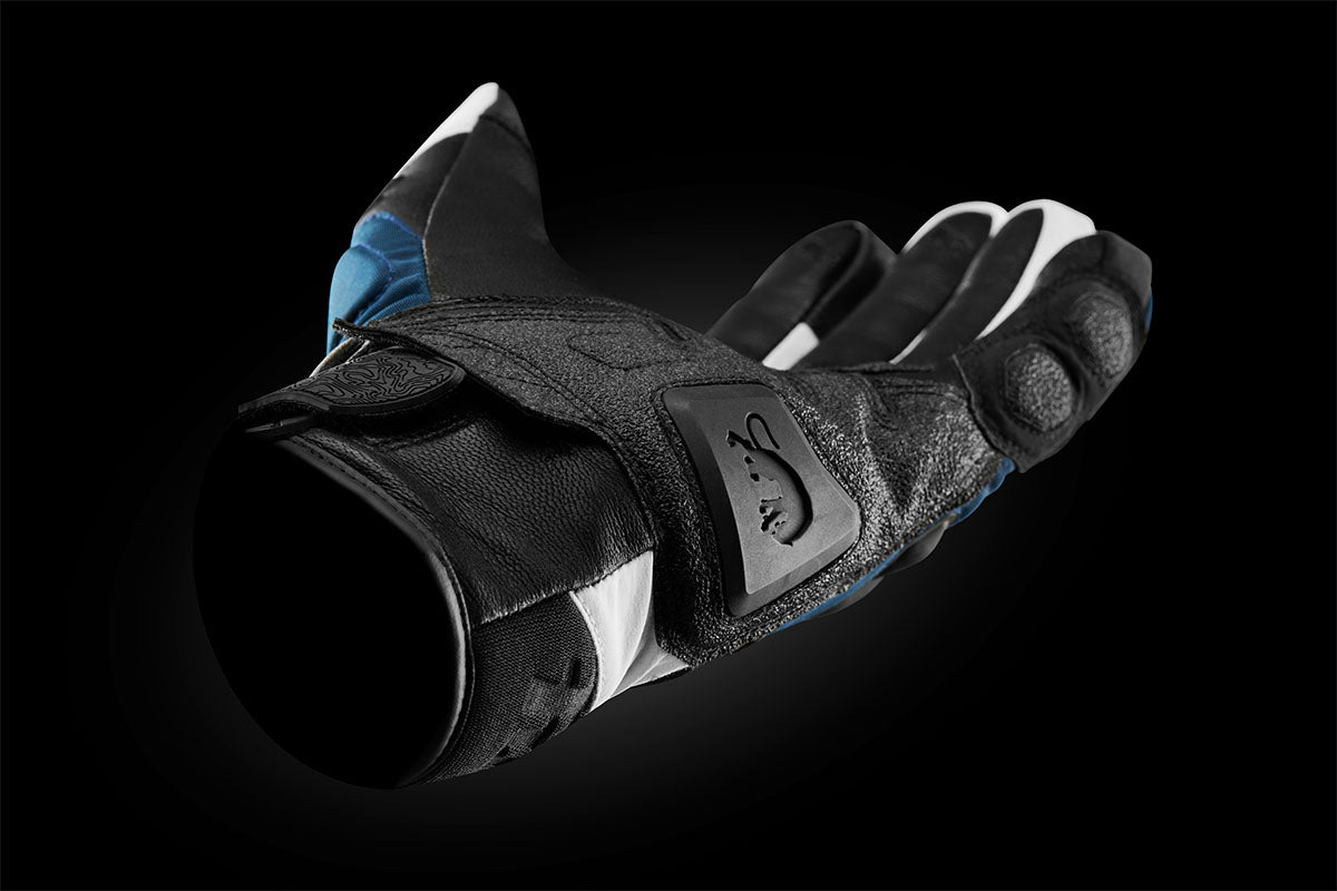 Gants Moto Furygan BALMAZ ALL SEASONS Noir - Bleu - Pearl — Certifié CE - LE PRATIQUE DU MOTARD