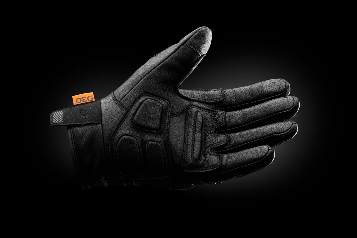 Gants Moto Femme Cuir Toutes Saisons — Noir, vue detail 1