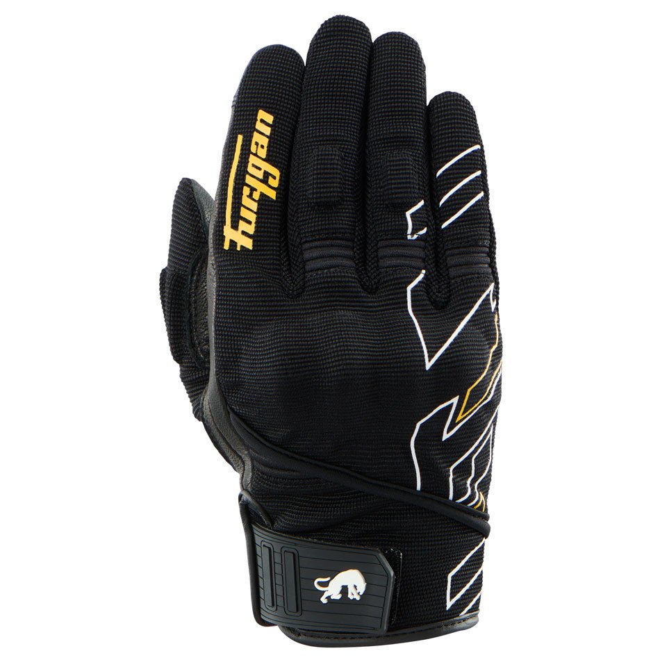 Gants Moto Furygan JET NEON D3O® LADY Noir - Blanc - Or — Certifié CE - LE PRATIQUE DU MOTARD
