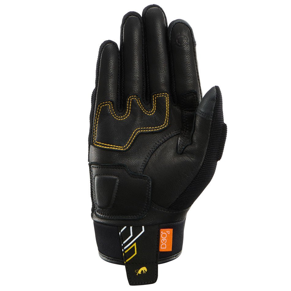 Gants Moto Furygan JET NEON D3O® LADY Noir - Blanc - Or — Certifié CE - LE PRATIQUE DU MOTARD