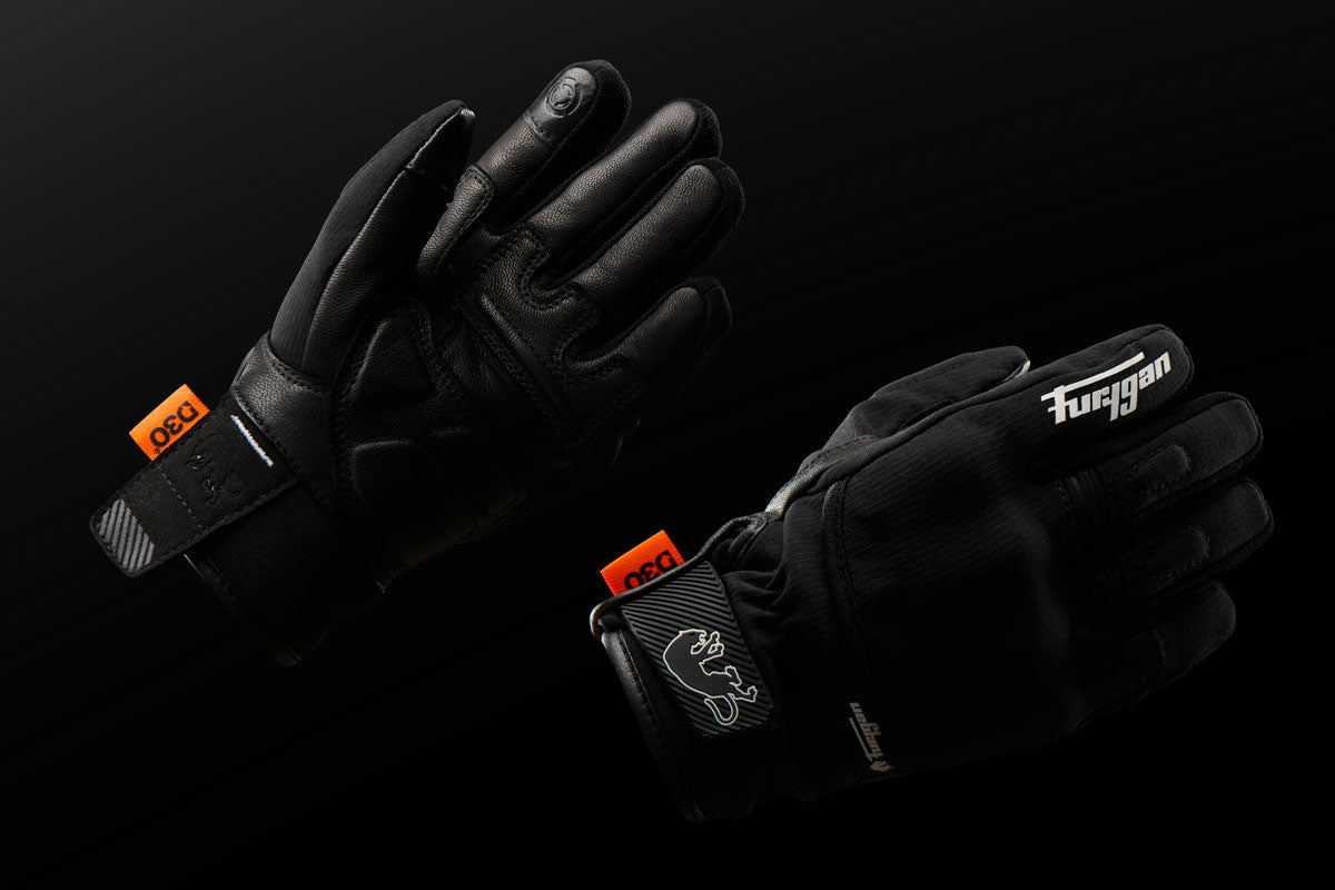 Gants Moto Enfant Homologués 6-12 ans — Noir-Blanc, vue detail 1