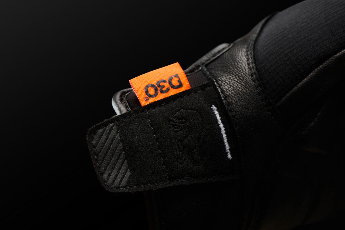 Gants Moto Enfant Homologués 6-12 ans — Noir-Blanc, vue detail 4