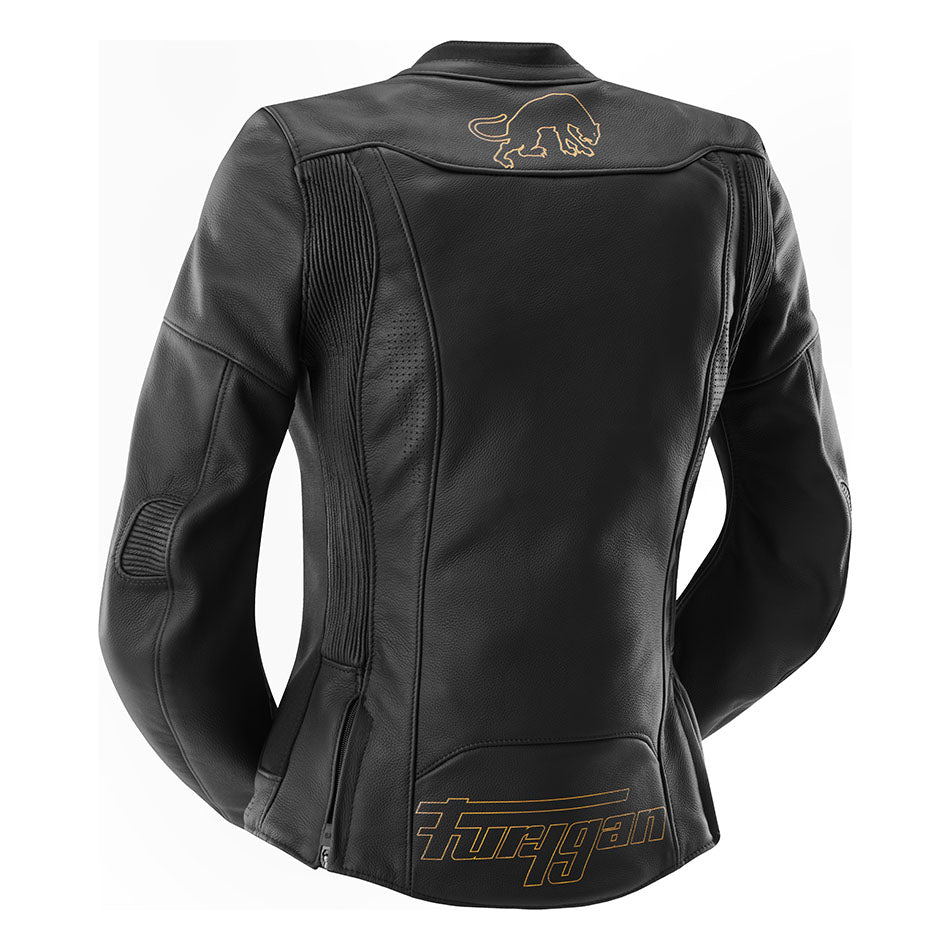 Blouson Moto Furygan ROMY — Protection CE Niveau AAA Noir - Or - LE PRATIQUE DU MOTARD