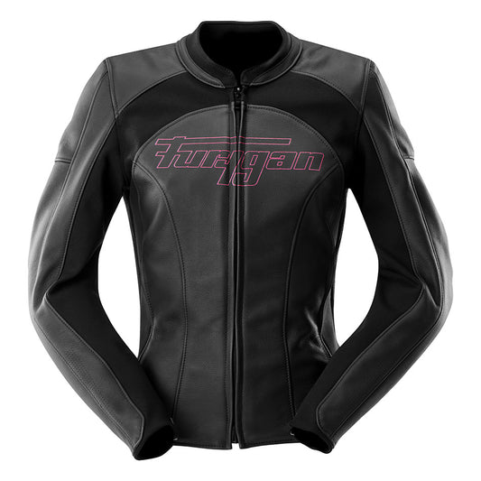 Blouson Moto Furygan ROMY — Protection CE Niveau AAA Noir - Rose - LE PRATIQUE DU MOTARD