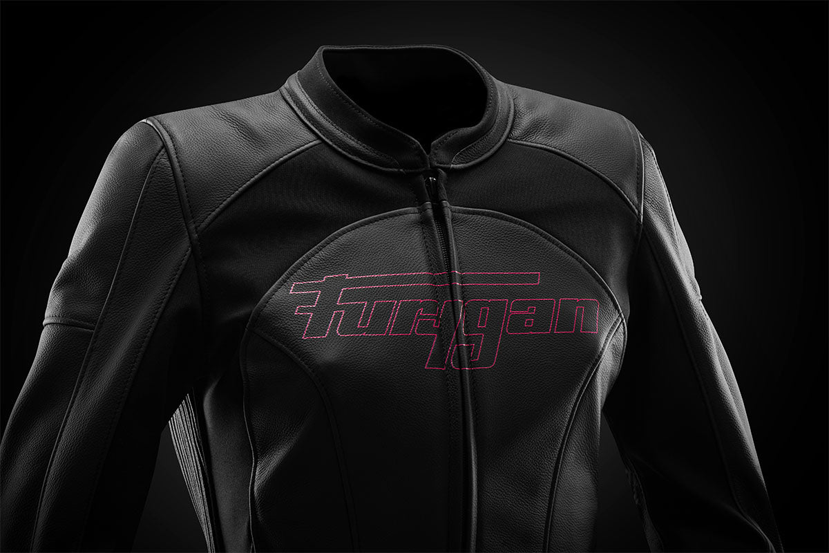 Blouson Moto Furygan ROMY — Protection CE Niveau AAA Noir - Rose - LE PRATIQUE DU MOTARD