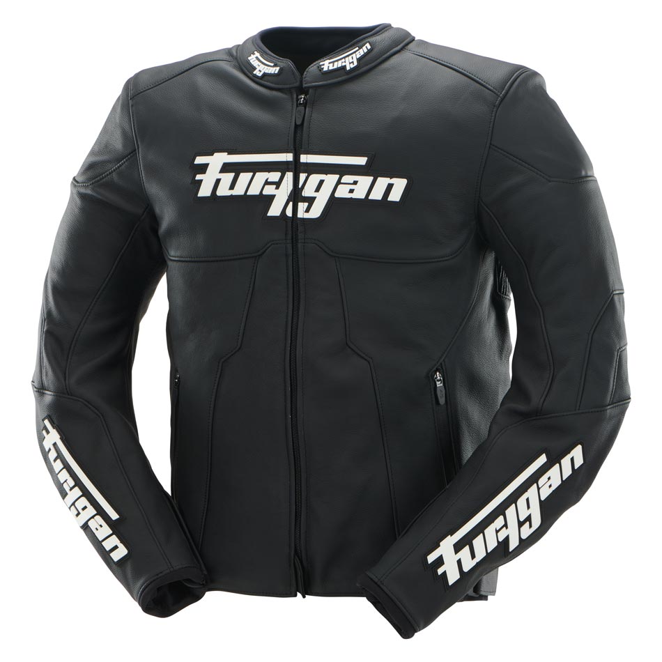 Blouson Cuir Moto Homme Homologué AAA 98 % Cuir — Noir-Blanc, vue vue 3