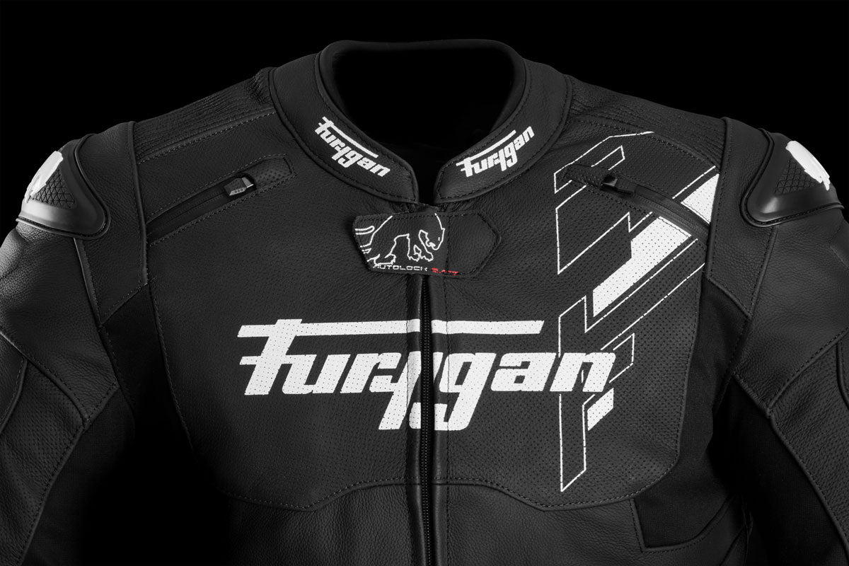 Blouson Moto Furygan RAPTOR EVO 3 — Protection CE Niveau AAA Noir - Blanc - Blanc - LE PRATIQUE DU MOTARD