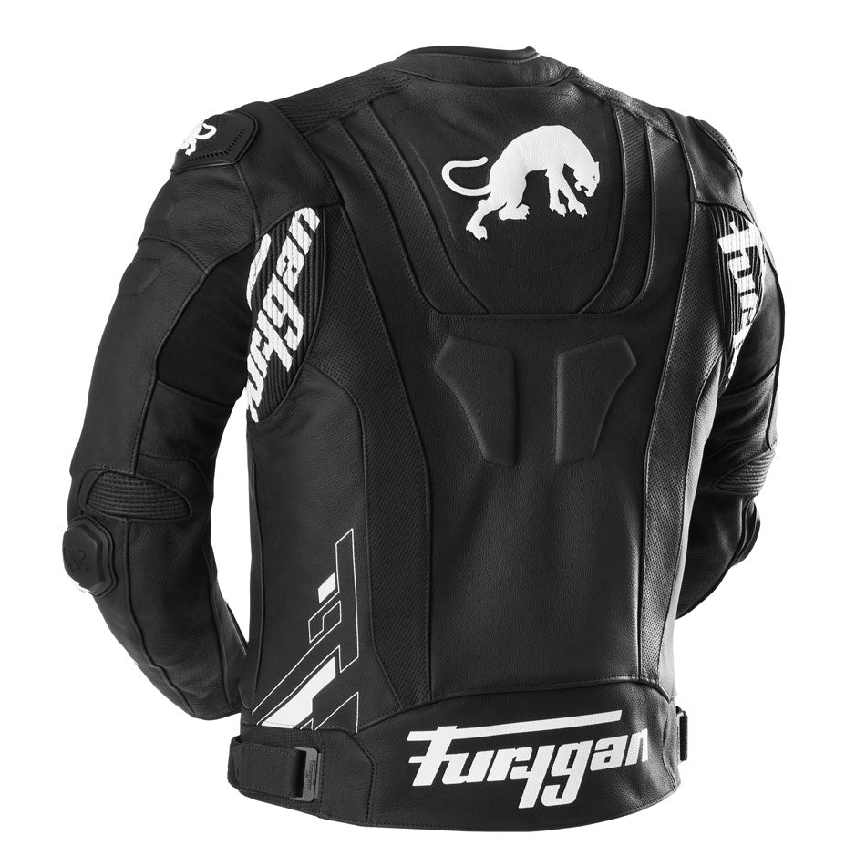 Blouson Moto Furygan RAPTOR EVO 3 — Protection CE Niveau AAA Noir - Blanc - Blanc - LE PRATIQUE DU MOTARD