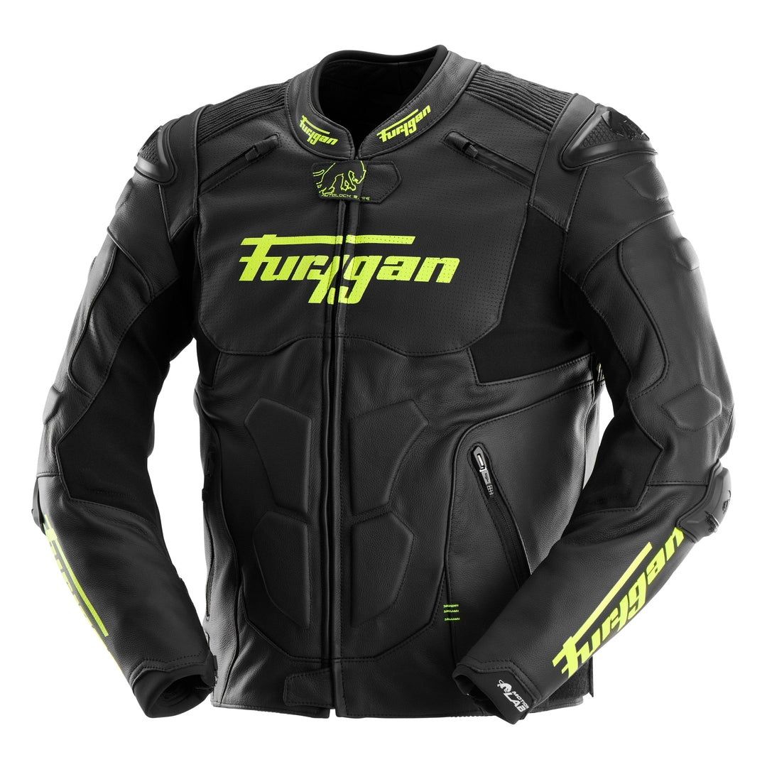 Blouson Moto Furygan RAPTOR EVO 3 — Protection CE Niveau AAA Noir - Jaune stab - LE PRATIQUE DU MOTARD