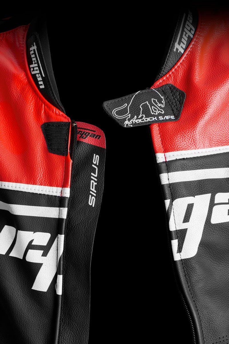 Blouson Moto Furygan SIRIUS — Protection CE Niveau AAA Noir - Rouge - Blanc - LE PRATIQUE DU MOTARD