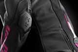 Blouson Moto Furygan RAPTOR LADY — Protection CE Niveau AAA Noir - Blanc - Rose - LE PRATIQUE DU MOTARD