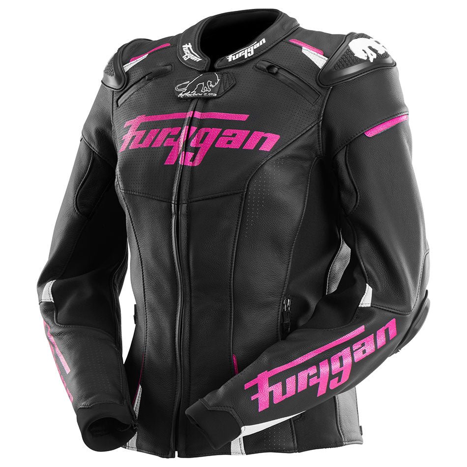 Blouson Moto Furygan RAPTOR LADY — Protection CE Niveau AAA Noir - Blanc - Rose - LE PRATIQUE DU MOTARD