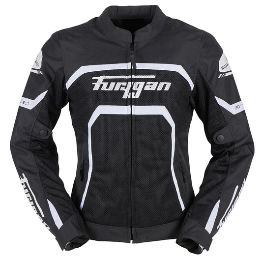Blouson Moto Furygan MYSTIC EVO VENTED — Protection CE Niveau A Noir - Blanc - LE PRATIQUE DU MOTARD
