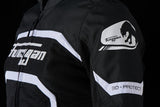 Blouson Moto Furygan MYSTIC EVO VENTED — Protection CE Niveau A Noir - Blanc - LE PRATIQUE DU MOTARD