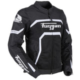 Blouson Moto Furygan MYSTIC EVO VENTED — Protection CE Niveau A Noir - Blanc - LE PRATIQUE DU MOTARD