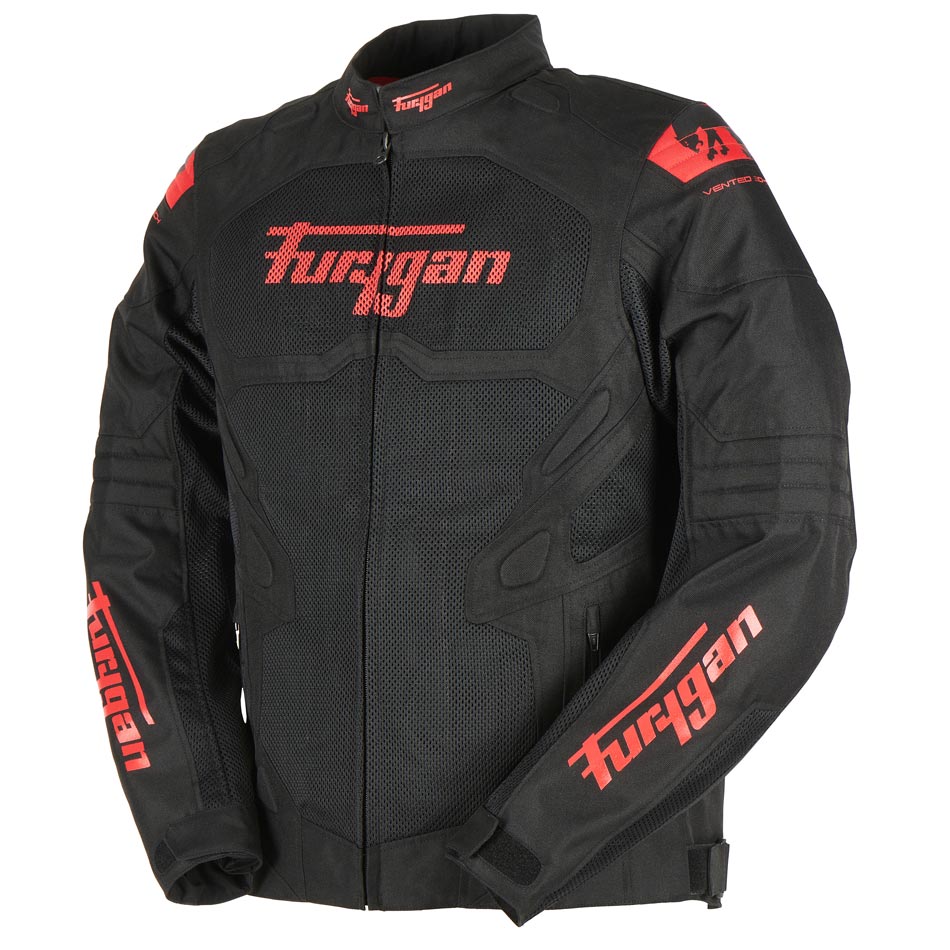 Blouson Moto Furygan ATOM VENTED EVO — Protection CE Niveau A Noir - Rouge - LE PRATIQUE DU MOTARD