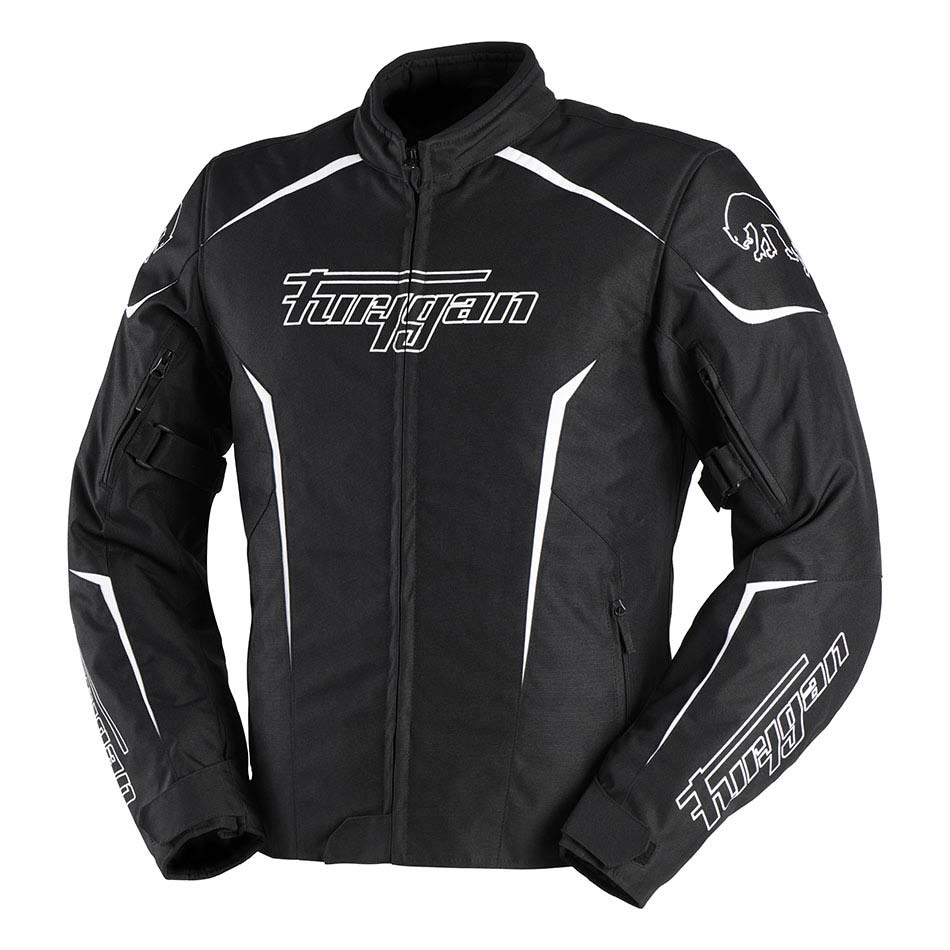 Blouson Moto Furygan YORI — Protection CE Niveau AA Noir - Blanc - Blanc - LE PRATIQUE DU MOTARD