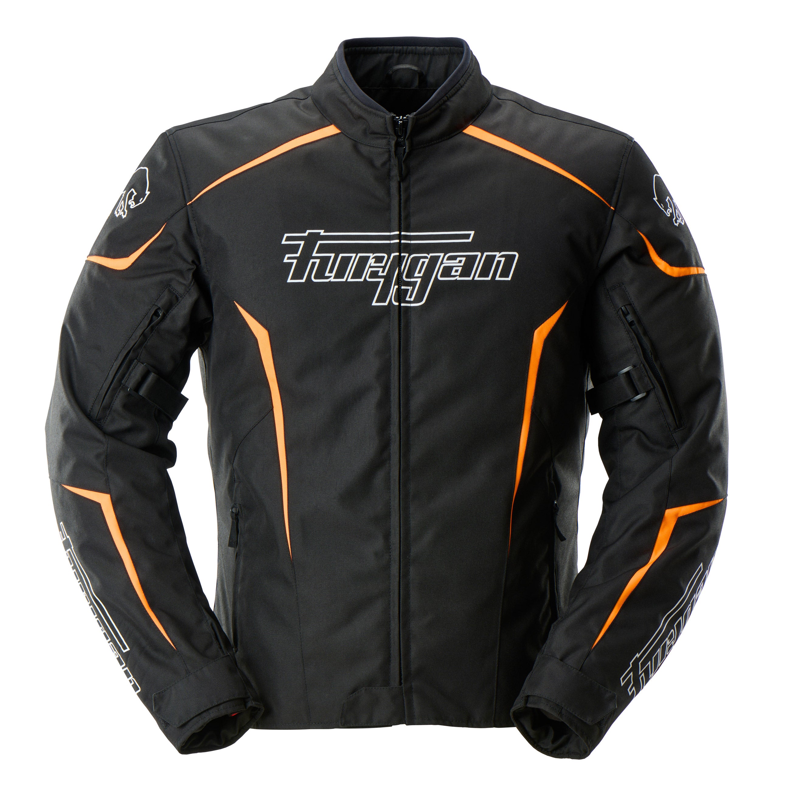 Blouson Moto Furygan YORI — Protection CE Niveau AA Noir - Blanc - Orange stab - LE PRATIQUE DU MOTARD