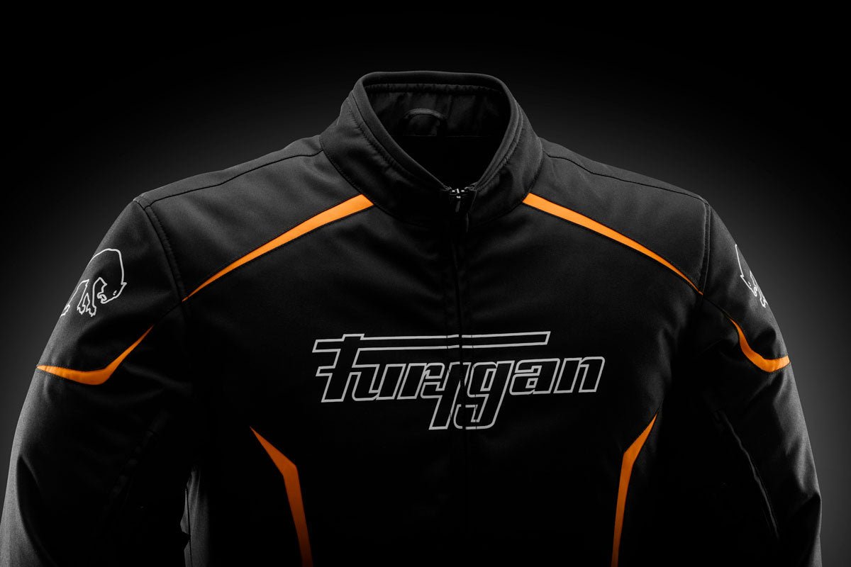 Blouson Moto Furygan YORI — Protection CE Niveau AA Noir - Blanc - Orange stab - LE PRATIQUE DU MOTARD