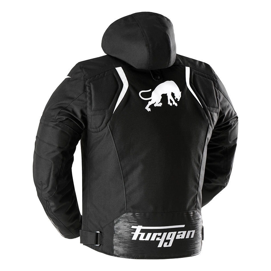 Blouson Moto Furygan SHARD — Protection CE Niveau AA Noir - Blanc - LE PRATIQUE DU MOTARD