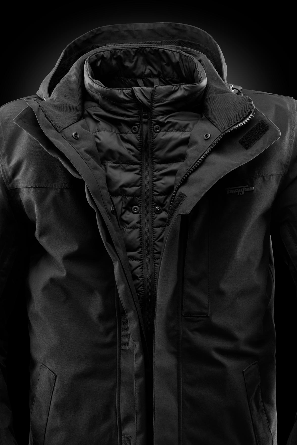 Blouson Moto Furygan STOCKHOLM PRIMALOFT® — Protection CE Niveau AA Noir - LE PRATIQUE DU MOTARD