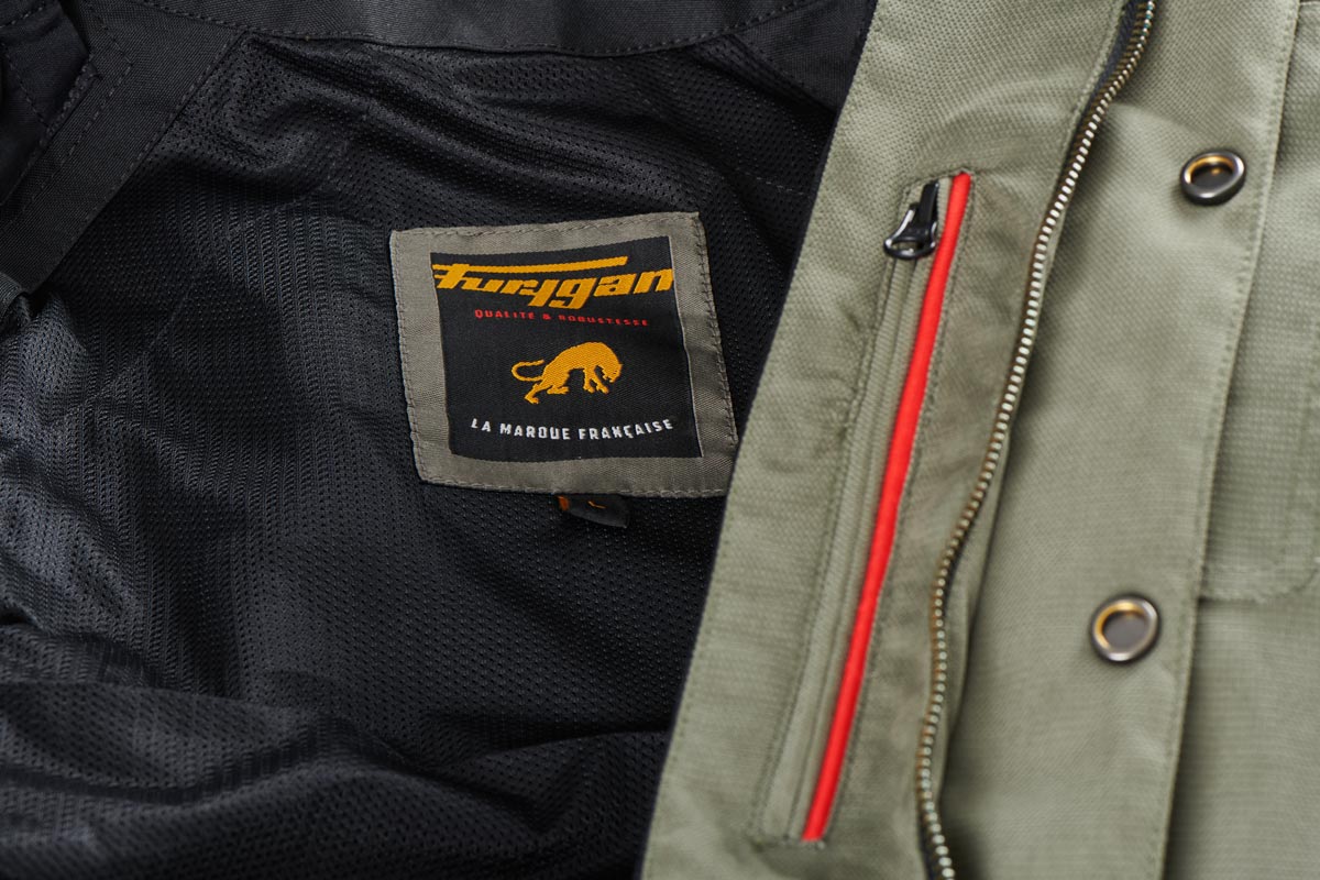 Blouson Moto Furygan MARLON X KEVLAR® — Protection CE Niveau AA Kaki - LE PRATIQUE DU MOTARD