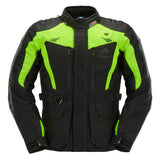 Blouson Moto Adventure Haute Visibilité Homologué AA — Noir-Jaune stab, vue principale