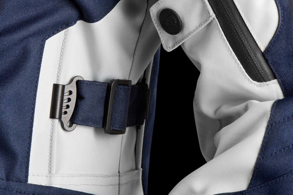 Blouson Moto Furygan APALACHES LADY EVO — Protection CE Niveau AA Bleu - Pearl - Rouge - LE PRATIQUE DU MOTARD