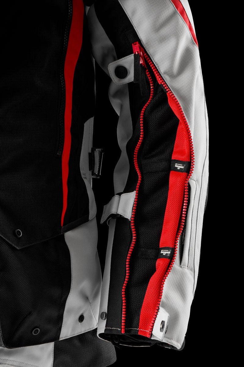 Blouson Moto Furygan MONTROC KEVLAR® PRIMALOFT® 3IN1+ — Protection CE Niveau AA Noir - Pearl - Rouge - LE PRATIQUE DU MOTARD