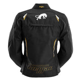 Blouson Moto Furygan AGATA — Protection CE Niveau AA Noir - Blanc - Or - LE PRATIQUE DU MOTARD