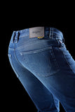 Pantalon Moto Furygan D12 X KEVLAR® STRAIGHT — Protection CE Niveau AA Medium blue - LE PRATIQUE DU MOTARD
