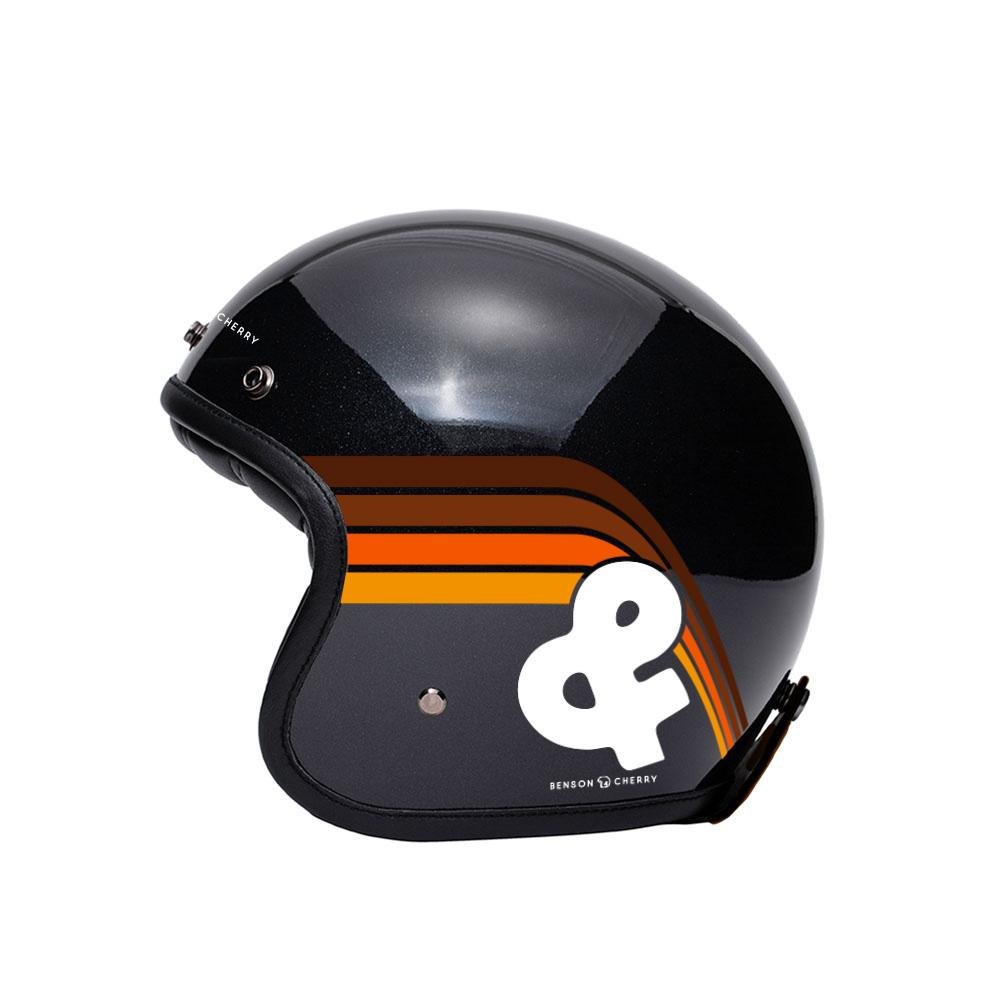 Casque Jet Vintage Benson & Cherry x Mârkö - LE PRATIQUE DU MOTARD