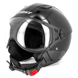 Casque jet moto aviateur - Eight Noir Brillanc - LE PRATIQUE DU MOTARD