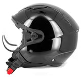 Casque jet moto aviateur - Eight Noir Brillanc - LE PRATIQUE DU MOTARD