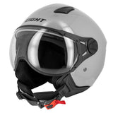 Casque aviateur moto - JET Eight Gris - LE PRATIQUE DU MOTARD