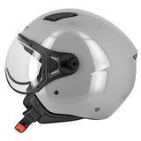 Casque aviateur moto - JET Eight Gris - LE PRATIQUE DU MOTARD