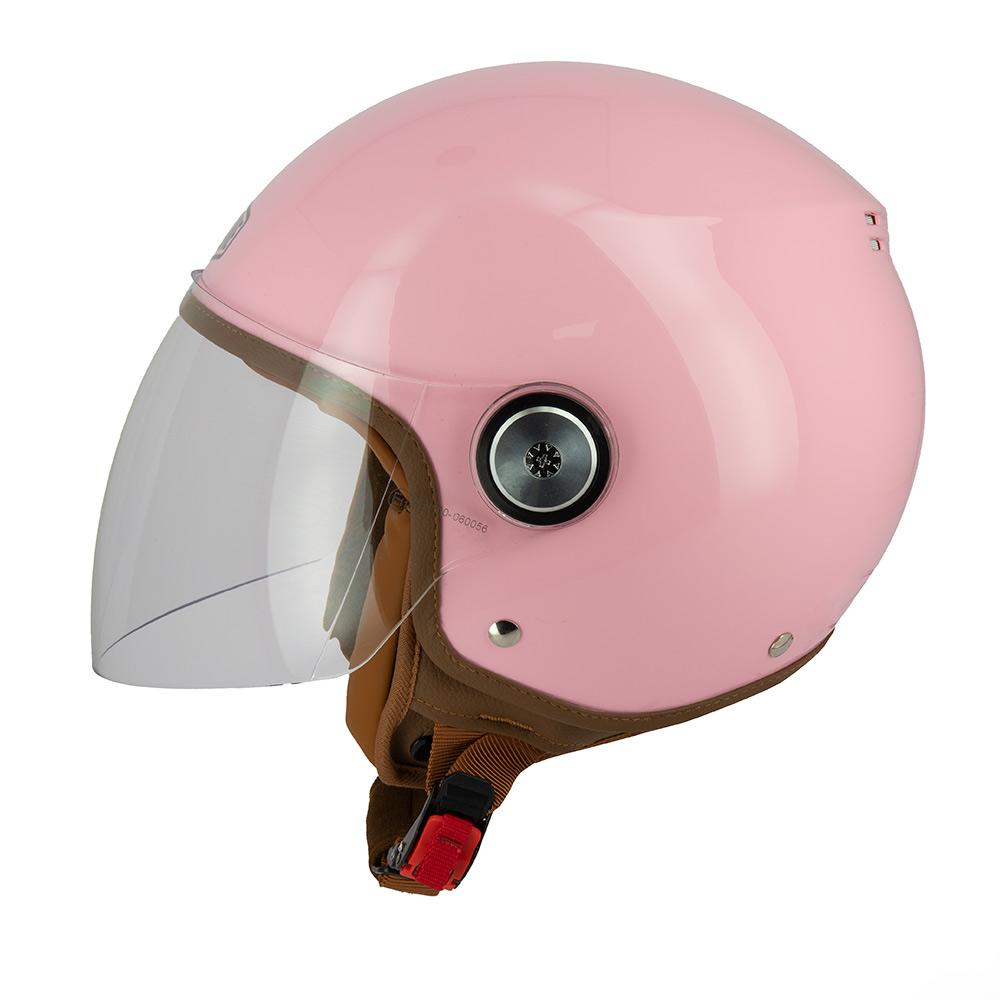 Casque Jet Gasoline S100 Octane — Rose Brillant
