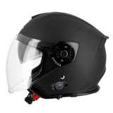 Jet-Motorradhelm mit integriertem Bluetooth – S770 Schwarz