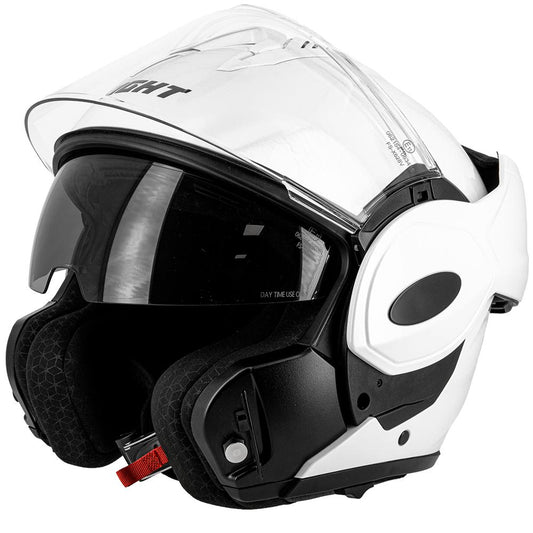 Casque moto modulable a 180° – Blanc Brillant | ECE 22.06