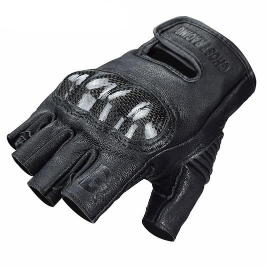 Gants Mitaine moto cuir avec Coque Carbone - LE PRATIQUE DU MOTARD