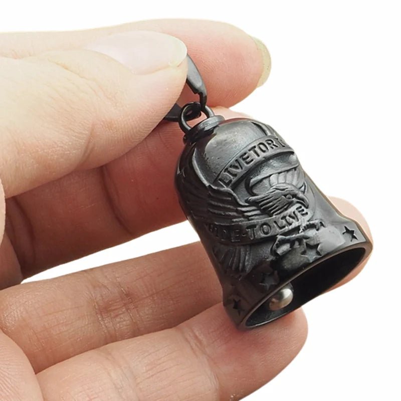 Guardian Bell® "Live to Ride" – La Cloche Porte - Bonheur (Acier Inoxydable) - LE PRATIQUE DU MOTARD