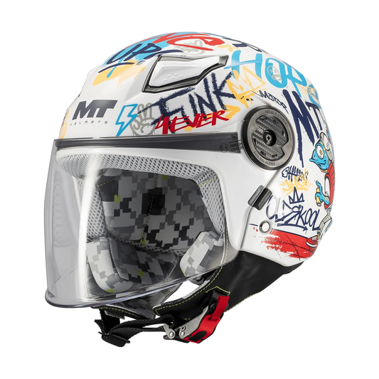 Casque Jet Enfant MT Lite Crew Graphic — ECE 22.06 Passager Scooter - LE PRATIQUE DU MOTARD