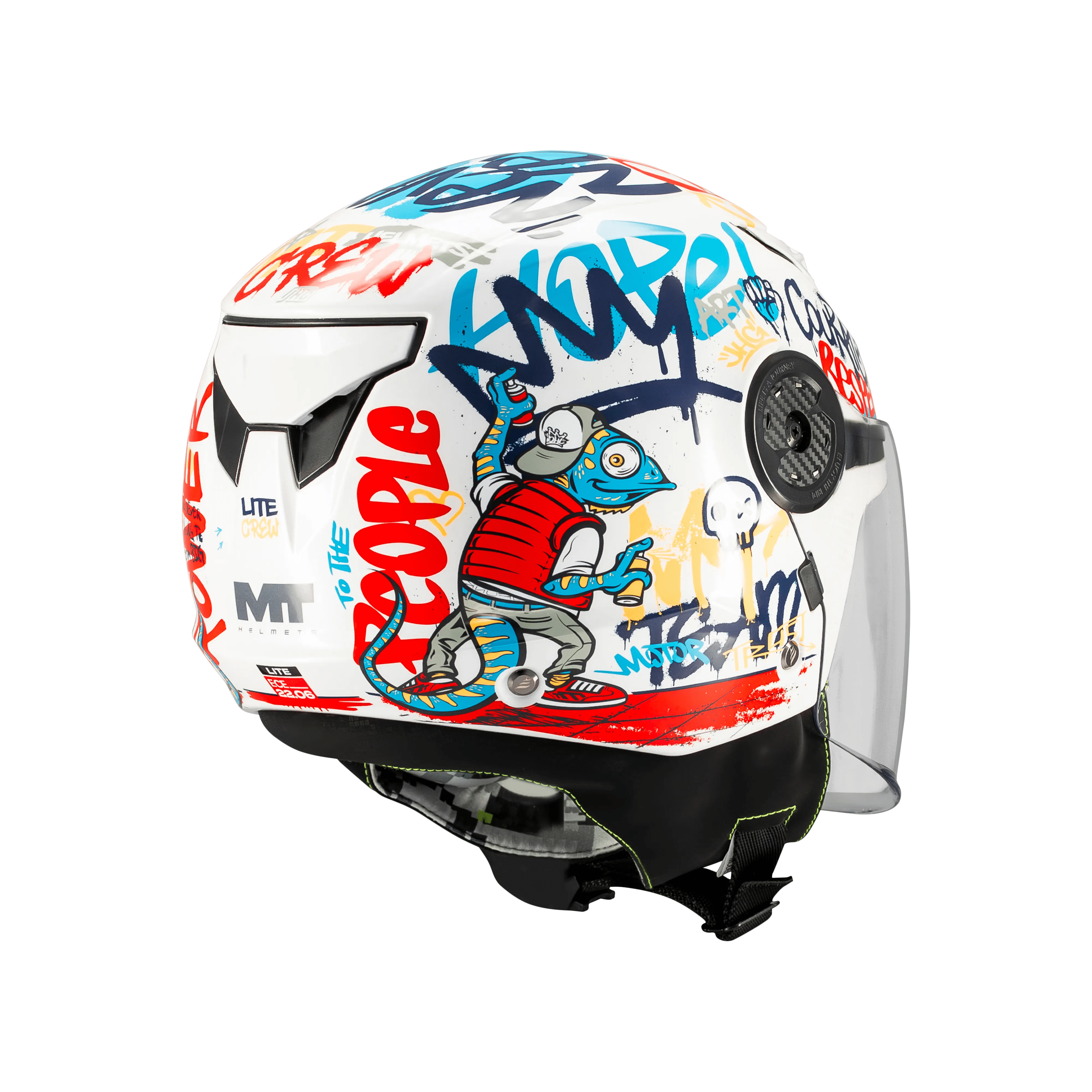 Casque Jet Enfant MT Lite Crew Graphic — ECE 22.06 Passager Scooter - LE PRATIQUE DU MOTARD